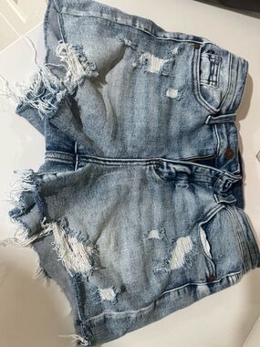Distressed JUDY BLUES Light Wash Denim Shorts